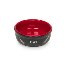 Миска для котов Nobby Cat керамическа черно-красная Ø 13.5x5 см 240 мл 73387