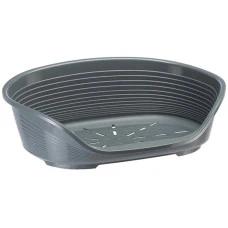 Пластиковый лежак для собак и котов Ferplast Siesta Deluxe 2 серый 49х36х17.5 см 70202947
