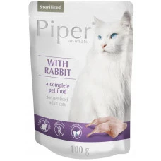 Влажный корм для стерилизованных котов пауч Dolina Noteci Piper Sterilised Rabbit с кроликом 100 г
