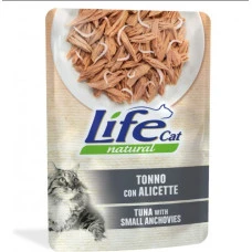 Вологий корм для котів LifeCat Tuna with small anchovies тунець з анчоусами 70 г 10123
