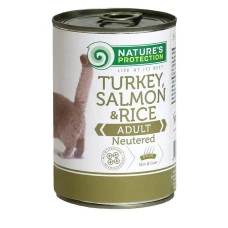 Влажный корм для стерилизованных котов Nature's Protection Neutered Turkey, Salmon&Rice с индейкой, лососем и рисом 400 г