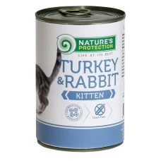 Влажный корм для котят Nature's Protection Kitten Turkey&Rabbit с индейкой и кроликом 400 г