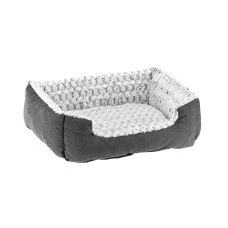 Лежак для собак і котів Ferplast Sweetie 55 зі штучним хутром сірий 55x48x18 см 81064599
