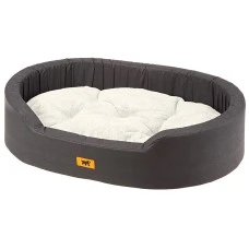 Лежак для собак і котів Ferplast Dandy F 65 зі штучним хутром сіра 65x46x17 см 82943097