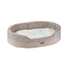 Лежак для котов и собак Ferplast Dandy 45 с искусственным мехом серый 45x35x13 см 82941098