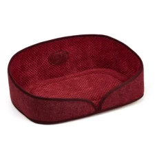 Лежак для собак и котов Kareline из войлока бордовый 45x33x16 см 30032/16