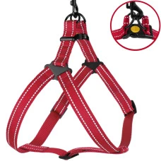 Шлея для собак BronzeDog Active красная 2х45-56 см 71/1303 