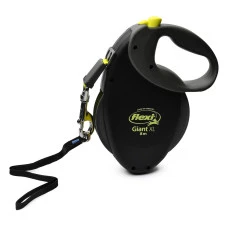 Поводок-рулетка для собак Flexi Giant Professional Neon до 50 кг черная лента 10 м 030103