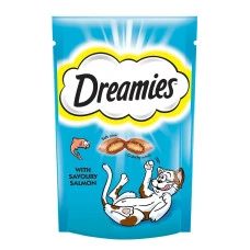 Лакомство для котов Dreamies Cat подушечки с лососем 60 г 037962