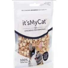 Лакомство для котов It'sMyCat Chiken & Fish Diamonds куриные и рыбные кубики 50 г IMC45510