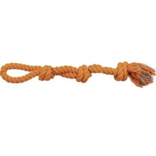 Игрушка для собак Trixie DentaFun Playing Rope канат с 3 узлами оранжевый 60 см TX-3275