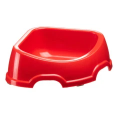 Миска для собак та котів Ferplast Party 20 пластикова кутова червона 24x21x7 см 500 мл 71120099