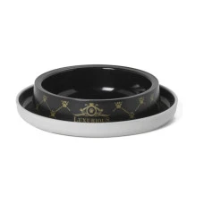 Миска для собак и котов Moderna Trendy Dinner Luxurious Pets пластиковая черная Ø 15x3.4 см 210 мл H130015AA