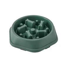 Миска для медленного кормления для собак EcoToys пластиковая оливковая 23.5х4.5 см 6878