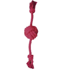 Игрушка для собак Croci Juice канат с узловым мячом малиновый 38 см C6198681