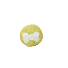 Игрушка для собак Croci мяч с косточкой вязаный 7 см C6098640