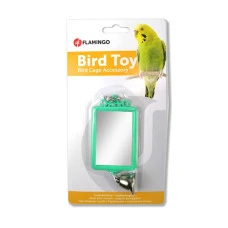 Іграшка для птахів Flamingo Mirror Straight+Bell Дзеркало з дзвіночком 6х8 см 100290
