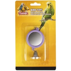 Іграшка для птахів Flamingo Mirror Round+Bell Дзеркало з дзвіночком 6см 100289