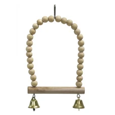 Игрушка для птиц  ZK NAVO Качели с колокольчиками 12х23 см 8011