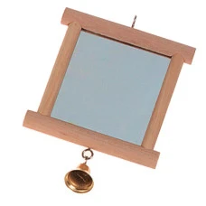 Игрушка для птиц Karlie Flamingo Wooden Mirror Зеркало 13х10 см 1030901