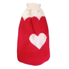 Светр для собак та котів EcoToys Heart XL біло-червоний A: 31 см B: 36 см C: 24 см 6902
