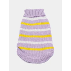 Светр для собак та котів EcoToys Purple Stripe S лавандовий A: 18 см B: 28 см C: 16 см 6962