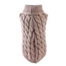 Светр для собак та котів EcoToys Khaki XL хакі A: 33 см B: 40 см C: 29 см 6953