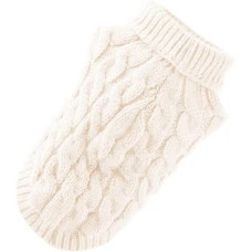 Светр для собак та котів EcoToys White XL білий A: 33 см B: 40 см C: 29 см X-7007