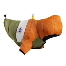 Куртка для собак и котов EcoToys Khaki Orange L оранжевая c хаки A: 31 см B: 45 см C: 30 см L-7014
