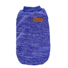 Кофта для собак та котів EcoToys Navy Blue S ряба синя A: 25 см B: 34 см C: 20 см S-7111