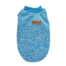 Кофта для собак та котів EcoToys Lake Blue XXL ряба блакитна A: 42 см B: 56 см C: 32 см 7091