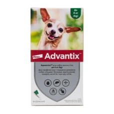 Капли против внешних паразитов для собак Elanco Advantix до 4 кг ЦЕНА ЗА 1 ШТ 85910388