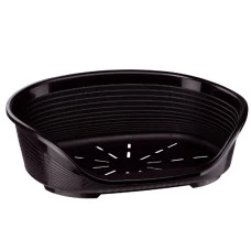 Пластиковий лежак для собак та котів Ferplast Siesta Deluxe 8 чорний 82х59.5х25 см 70208917