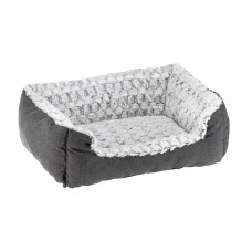 Лежак для собак і котів Ferplast Sweetie 45 зі штучним хутром сірий 48x37x16 см 81064499