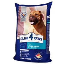 Сухий корм для собак усіх порід Club 4 Paws з ягнятком та рисом 14 кг B4530801