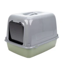 Закритий туалет для котів Ferplast Clear Cat 10 фісташково-сірий 47x36x35 см 72064099