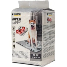 Пелюшки для собак Croci Super Nappy принт газета 30 шт 57x54 C6028720