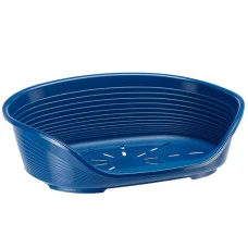 Пластиковый лежак для собак и котов Ferplast Siesta Deluxe 4 синий 61.5х45х21.5 см 70204914