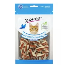 Ласощі для котів Dokas cat snack з куркою та рибою 70 г 01714