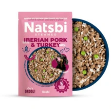 Вологий корм для собак Gosbi Natsbi Steamed Iberian Pork and Turkey з іберійською свининою та індичкою 500 г 8436566804967