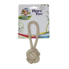 Игрушка для собак Croci канат грейфер мяч с ручкой 7.5х21 см C6098334