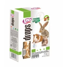 Лакомство для грызунов и кролика Lolo Pets Дропсы ореховые 75 гр LO-71033