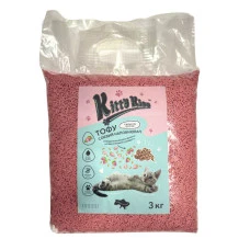 Наповнювач для котячого туалету Kitty Kiss Tofu соєвий тофу з ароматом полуниці 3 кг KK8244