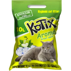 Наповнювач для котячого туалету Kotix Green Apple силікагелевий з ароматом яблука 10 л KN7479