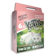 Наповнювач для котячого туалету Kotix Tofu Honey Peach соєвий тофу з ароматом персика 2.55 кг 6 л KT0046