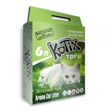 Наповнювач для котячого туалету Kotix Tofu Green Tea соєвий тофу з ароматом зеленого чаю 2.55 кг 6 л KT0039