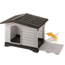 Будиночок для собак Ferplast Dogvilla 70 термопластикова сіра 73x59x53 см 87253099