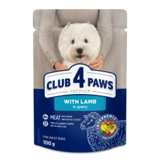 Влажный корм для собак малых пород Club 4 Paws с ягненком в соусе 100 г B5510401