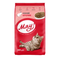 Сухой корм для котов Мяу с кроликом 300 г B1210620