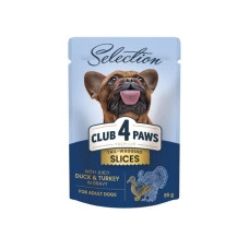 Вологий корм для собак малих порід Club 4 Paws Selection з качкою та індичкою в соусі 85 г B5530501